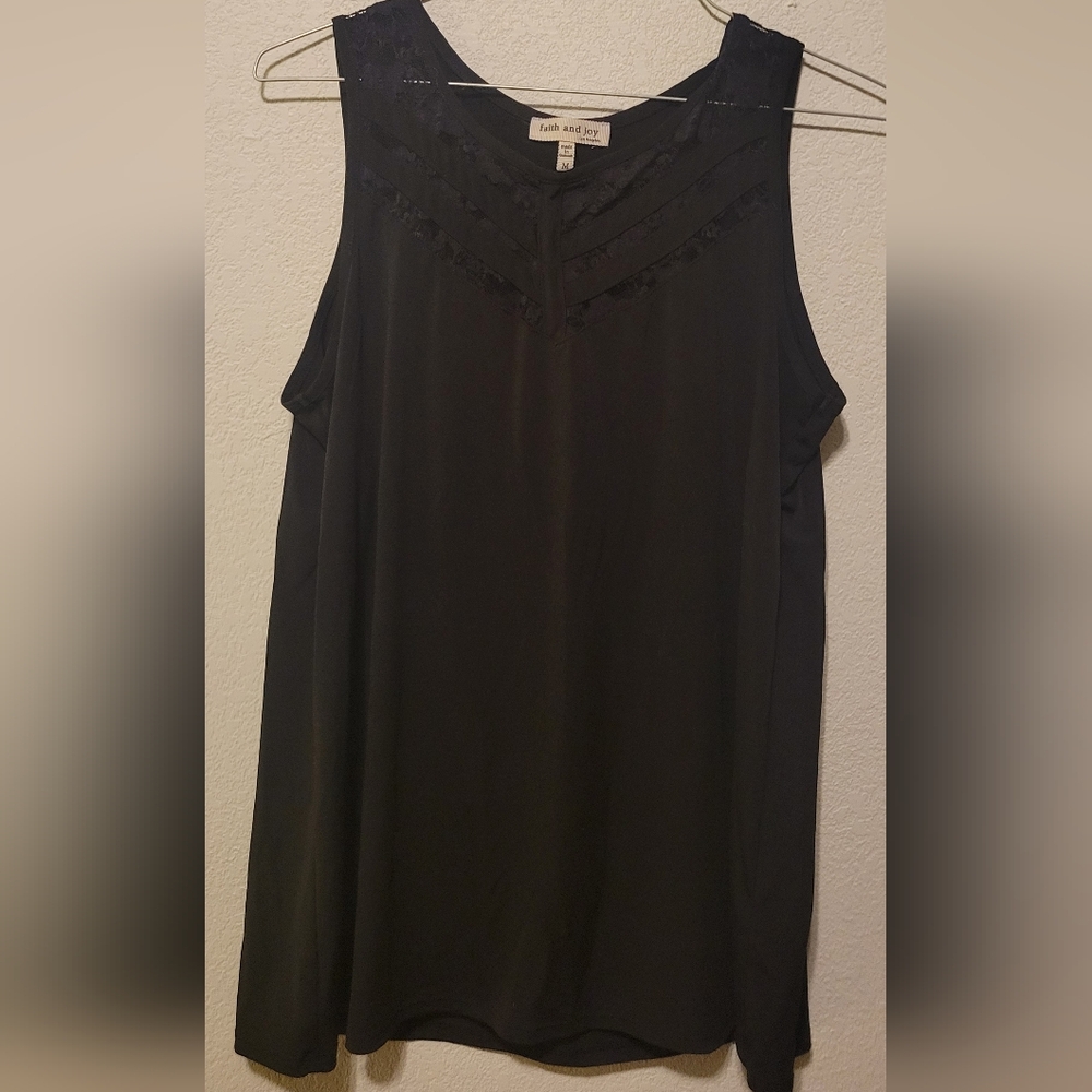 Tank Top with Lace Accents